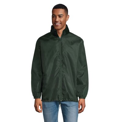 Cortaviento Unisex con Capucha Verde Botella 3Xl