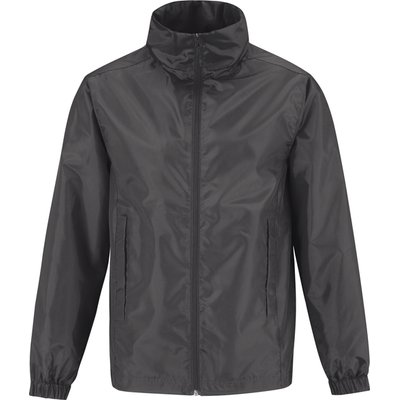 Cortavientos forrado con capucha oculta DARK GREY L
