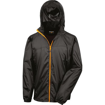 Cortavientos ligero impermeable Black / Orange 3XL