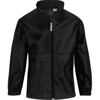 Cortavientos niños con capucha Black 5/6 ans