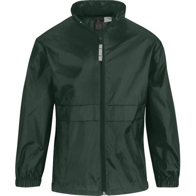 Cortavientos niños con capucha Bottle Green 7/8 Ans