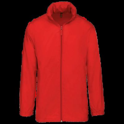 Cortavientos plegable para bolsillo unisex Red Xs