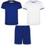 Conjunto deportivo con 2 camisetas y 1 pantalón Blanco/Royal S