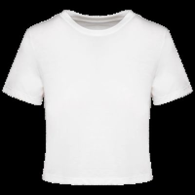 Crop top chica corte recto White L