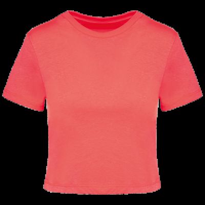 Crop top chica corte recto Coral S