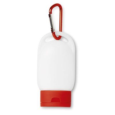 Crema solar FPS 25 con mosquetón Rojo
