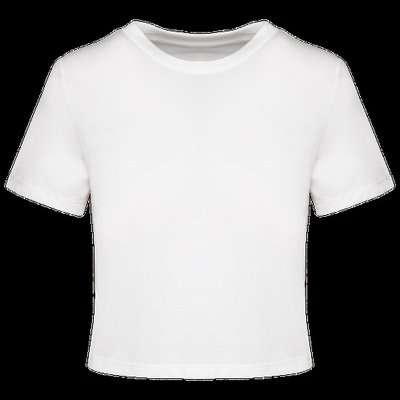 Crop top chica corte recto White L