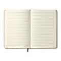 Cuaderno ecológico con banda elástica y marcapáginas 21x14,5 cm Beige