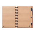Cuaderno ecológico de bambú con bolígrafo a juego 13x18 cm Marrón
