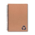Cuaderno ecológico de cartón reciclado y anillas 13x18,5 cm Azul