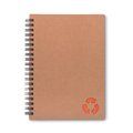 Cuaderno ecológico de cartón reciclado y anillas 13x18,5 cm Naranja