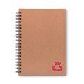 Cuaderno ecológico de cartón reciclado y anillas 13x18,5 cm Rojo