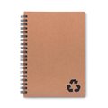 Cuaderno ecológico de cartón reciclado y anillas 13x18,5 cm