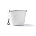 Cubo metálico con abridor 6L Blanco TALLA ÚNICA ADULTO