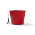 Cubo metálico con abridor 6L Rojo