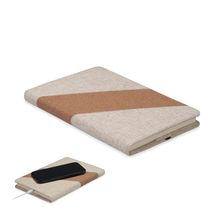 Cuaderno A5 con cargador inalámbrico Beig