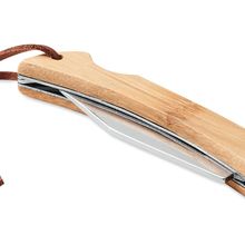 Cuchillo inox Plegable de Bambú Madera