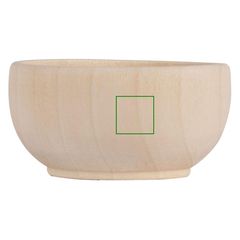 Cuenco y espátula de madera para cuidado facial | Frontal | 10 x 10