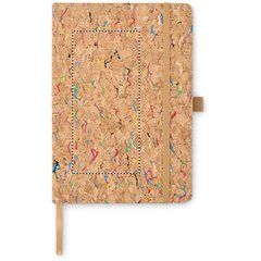 Cuaderno A5 de corcho coloreado | Frontal | 70 x 149