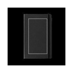 Cuaderno A5 con páginas rayadas y cierre elástico | Delantera | 100 x 190