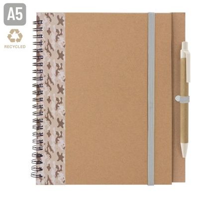 Cuaderno A5 Camuflaje Colores con Bolígrafo