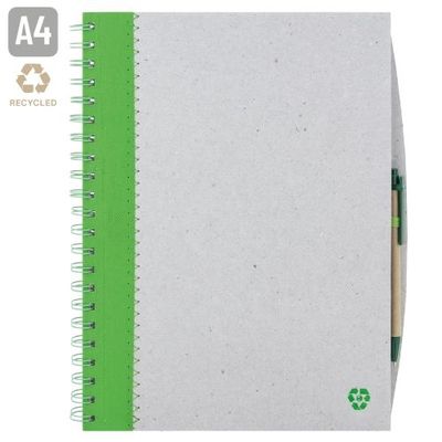 Cuaderno Cartón 90H A4 con Bolígrafo Ve