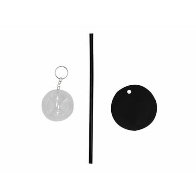 Cubrevasos con pajita y estuche llavero Neg