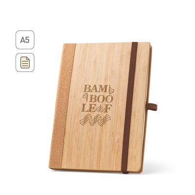Cuaderno A5 de bambú y corcho