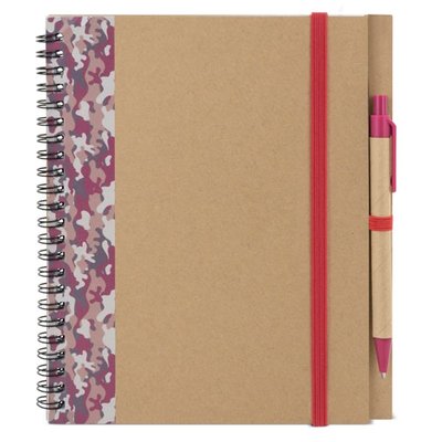 Cuaderno A5 Camuflaje Colores con Bolígrafo