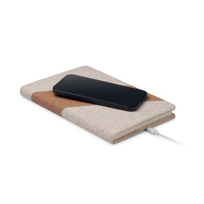 Cuaderno A5 con cargador inalámbrico
