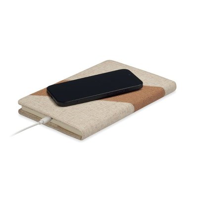 Cuaderno A5 con cargador inalámbrico