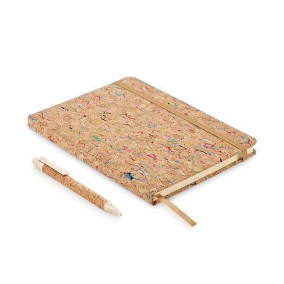 Cuaderno A5 de corcho coloreado Beig