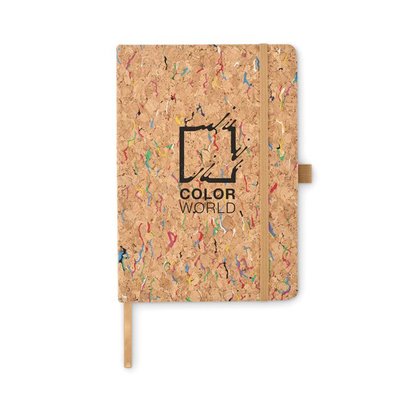Cuaderno A5 de corcho coloreado