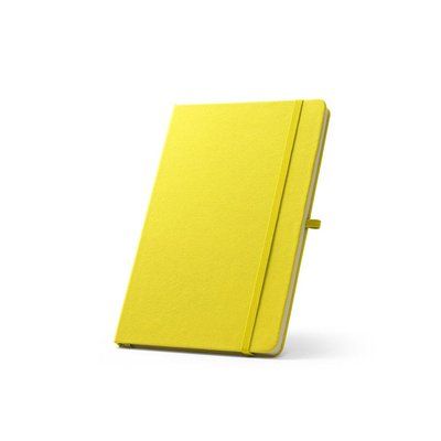 Cuaderno A5 rPET con páginas rayadas Amarillo
