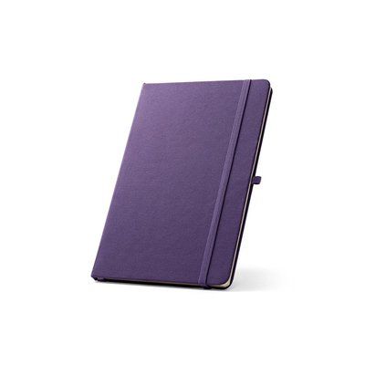 Cuaderno A5 rPET con páginas rayadas Morado