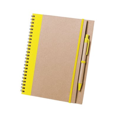 Cuaderno Bolígrafo Reciclado Amarillo
