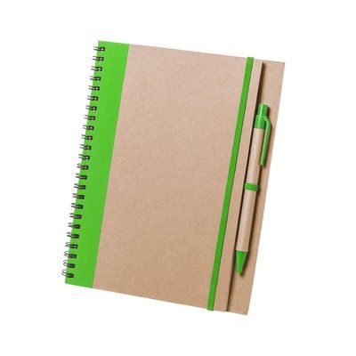 Cuaderno Boligrafo Reciclado Verde