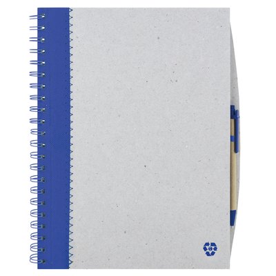 Cuaderno Cartón 90H A4 con Bolígrafo Azul