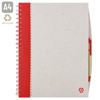 Cuaderno Cartón 90H A4 con Bolígrafo Ro