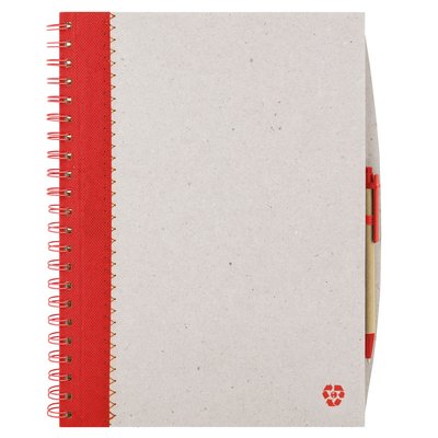 Cuaderno Cartón 90H A4 con Bolígrafo Rojo