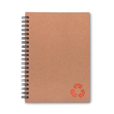 Cuaderno ecológico de cartón reciclado y anillas 13x18,5 cm Naranja