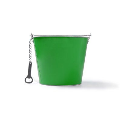 Cubo metálico con abridor 6L Verde Helecho