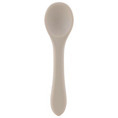 Cuchara infantil de silicona Beige