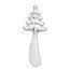 Cuchillo Queso Forma Árbol Navidad Plata Mate