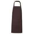 Delantal Largo Ajustable Algodón 2 Bolsillos Chocolate UNICA