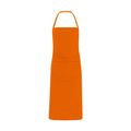 Delantal largo de popelina Naranja UNICA