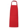 Delantal Largo Ajustable Algodón 2 Bolsillos Rojo UNICA