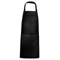 Delantal Largo Ajustable Algodón 2 Bolsillos Negro UNICA