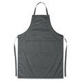 Delantal de cocina ajustable con dos bolsillos Gris Piedra