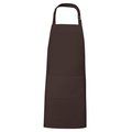 Delantal Largo Ajustable Algodón 2 Bolsillos CHOCOLATE UNICA